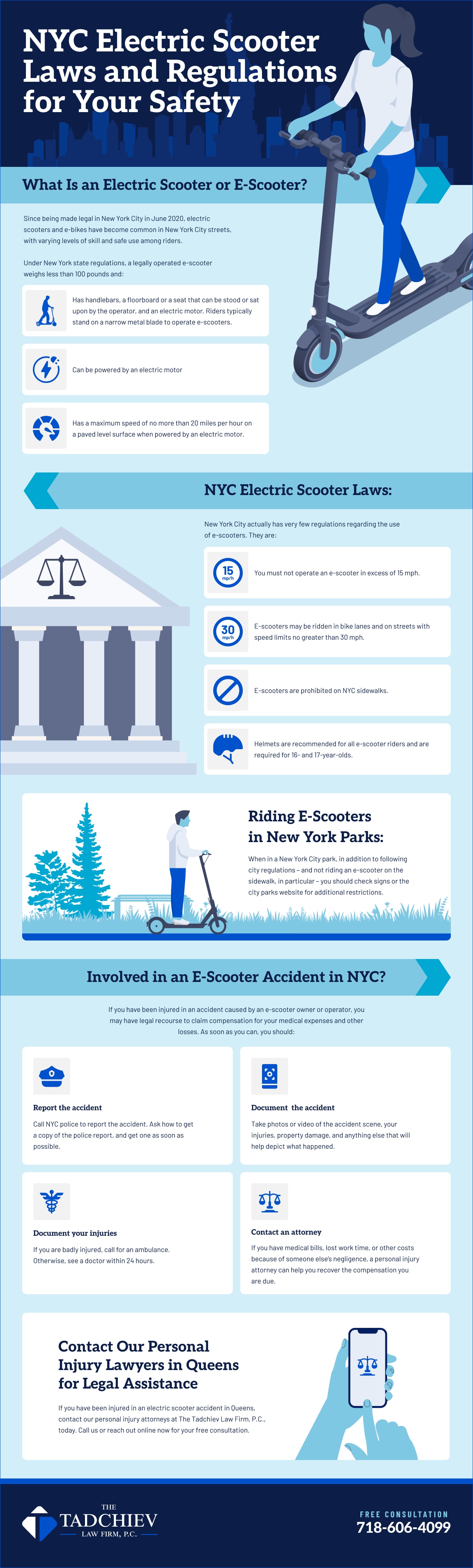 Infographics about NYC Electric Scooter Laws and Regulations for Your Safety