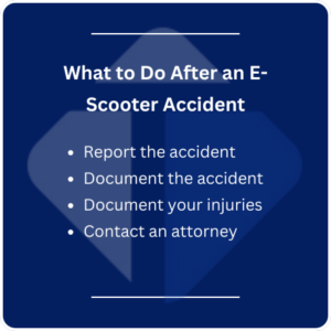 what to do after an e scooter accident