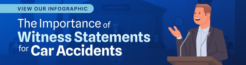Infographics banner on The Importance of Witness Statements for Car Accidents